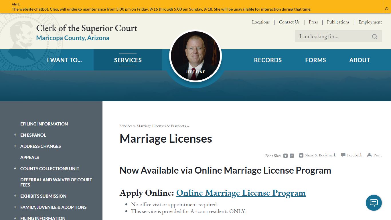 Marriage Licenses | Maricopa County Clerk of Superior Court